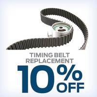 10% OFF TIMING BELT  Replacement : Discount is on both parts & labor !  