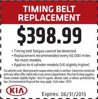 TIMING BELT REPLACEMENT $398.99