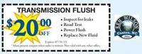 $20 off Transmission Flush 