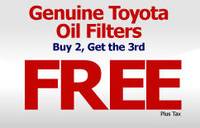 Genuine Toyota Oil Filter Buy 2, get the 3rd FREE! While supplies last.