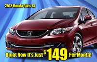 2013 Civic LX Lease Just $149 Per Month! 